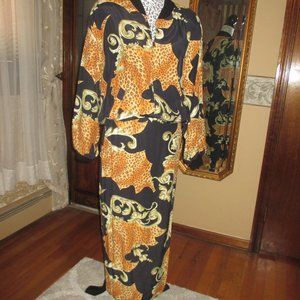 Vintage 2 pc. Leopard Print Suit from the 90's. Jacket and skirt.